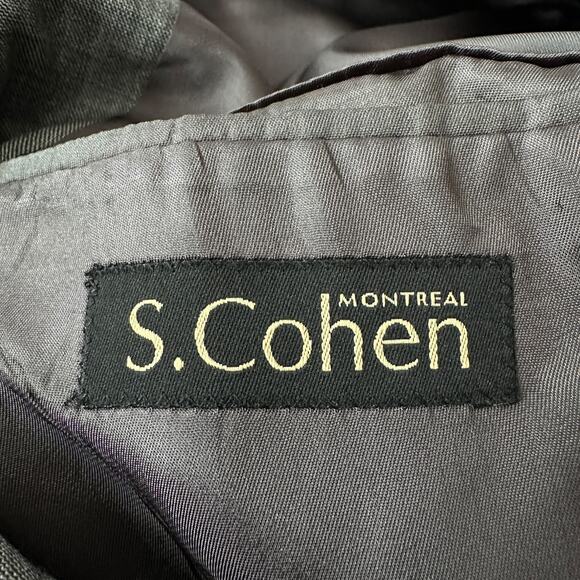 Vintage S. Cohen Jay Blazer Gray Sport Coat Preppy Jacket Wool Cashmere Mens 42S - Picture 4 of 12